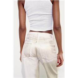 TRF MID-RISE LOOSE FOIL JEANS