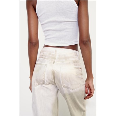 TRF MID-RISE LOOSE FOIL JEANS