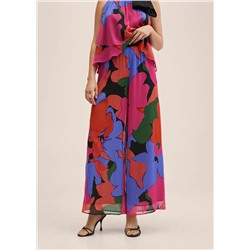 Pantalón palazzo estampado -  Mujer | MANGO OUTLET Melilla