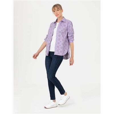 Eflatun Comfort Fit Uzun Kollu Gömlek