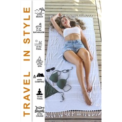 EVELYNEN HOME, Evelynen Gri Peştemal Plaj Havlusu (27 RENK) Pamuk Banyo Havlusu Oversized 90x180 Plaj Havuz