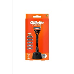 Gillette, Fusion5 Tıraş Makinesi ve Yedek Bıçağı 5'li + Tıraş Bıçağı Standı