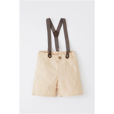 Defacto Erkek Bebek Twill Askılı Şort Y2501A222SM
