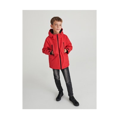 Gefütterte Jacke mit Kapuze