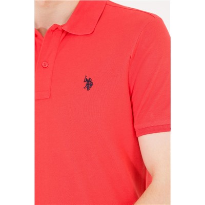 Erkek Kırmızı Basic Polo Yaka Tişört