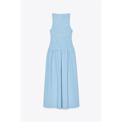 GINGHAM MIDI DRESS