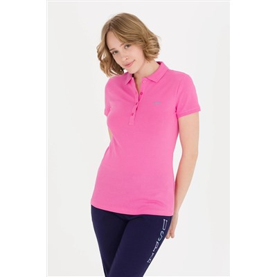 Kadın Pembe Basic Polo Yaka Tişört