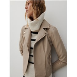 Bikerjacke in Lederoptik