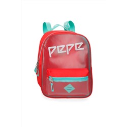 Mochila Rojo y turquesa