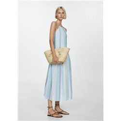 Vestido lino rayas