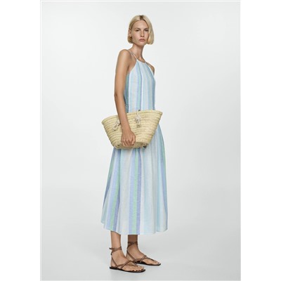 Vestido lino rayas