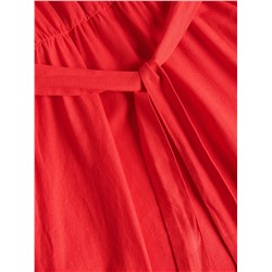 Kleid Aus Leinen-Mix