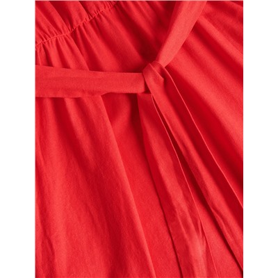 Kleid Aus Leinen-Mix