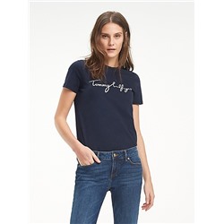 TOMMY HILFIGER SCRIPT LOGO T-SHIRT