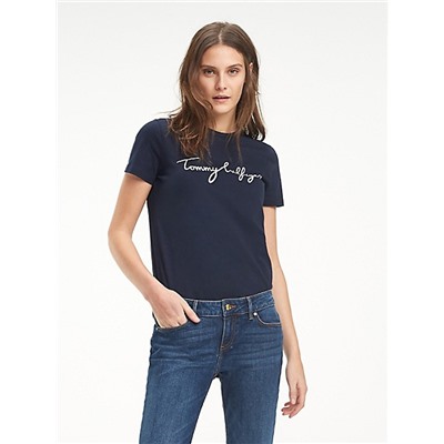 TOMMY HILFIGER SCRIPT LOGO T-SHIRT