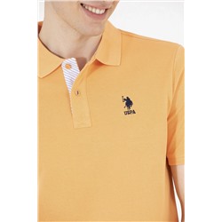 Erkek Turuncu Basic Polo Yaka Tişört