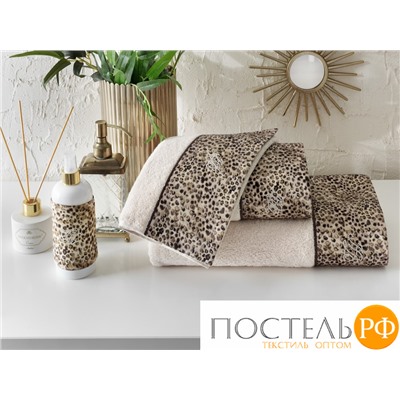 HS705D Набор полотенец Tivolyo Home TIGER коричневый 3 предмета + ароматизатор для шкафа