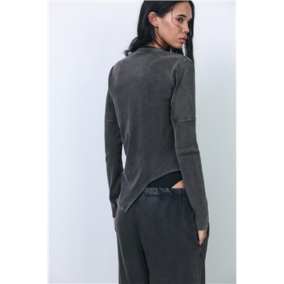 HEAVY COTTON PLEATED T-SHIRT