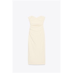 STRAPLESS MIDI DRESS