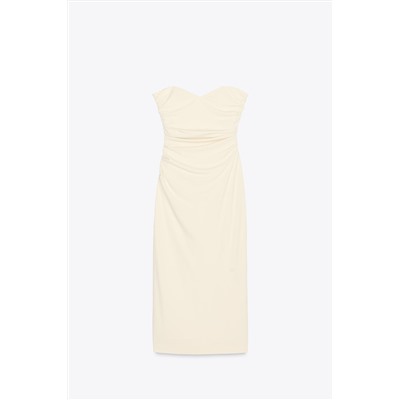 STRAPLESS MIDI DRESS