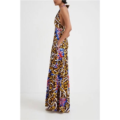 Vestido largo halter Stella Jean