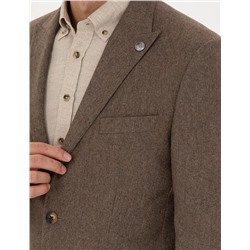 Kahverengi Slim Fit Ceket