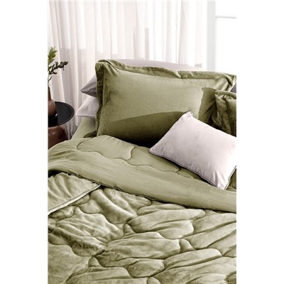 Kaira Tek Kişilik Comforter Set - Haki