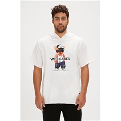 Bad Bear, Mood Beyaz Erkek Baskılı Hoodie Sweatshirt