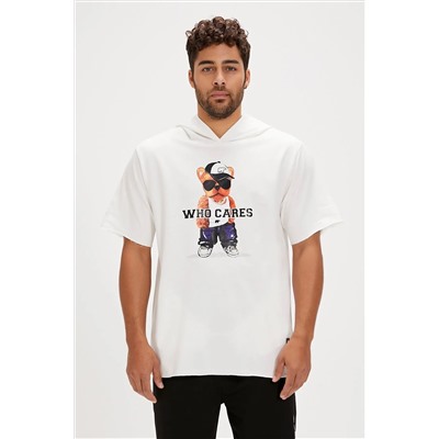 Bad Bear, Mood Beyaz Erkek Baskılı Hoodie Sweatshirt