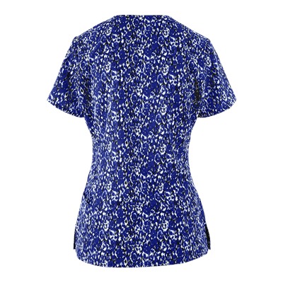 Barco One Scrubs Synergy Cobalt Print Top