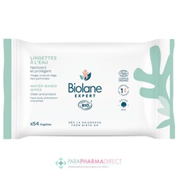 Biolane Expert - Lingettes à l'Eau - BIO 54 lingettes