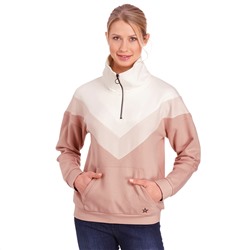 Damen Sweatshirt mit Troyerkragen