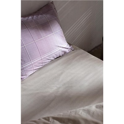 Amata King Size %100 Pamuk Ranforce Baskılı Nevresim Takımı - Mürdüm