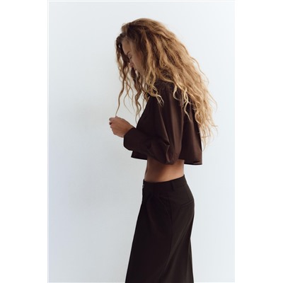 CROPPED POPLIN SHIRT