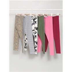 6-PACK OF LONG CONTRAST LEGGINGS