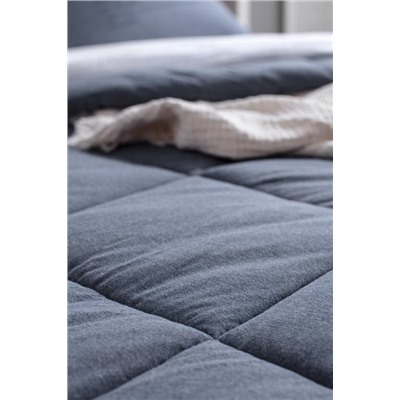 Bobigny SuperSoft Tek Kişilik Comforter Set - İndigo