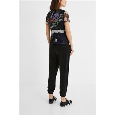 Camiseta manga corta tul