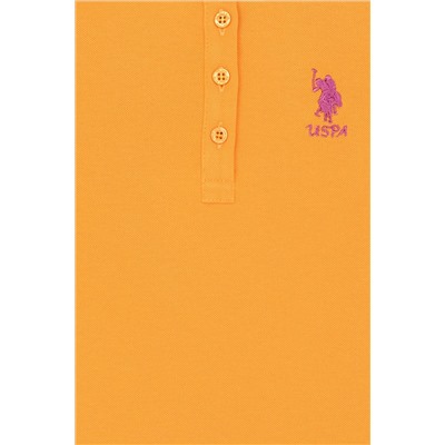 Kız Çocuk Sarı Basic Polo Yaka Tişört