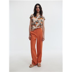 Bedrucktes T-Shirt im Kimono-Stil