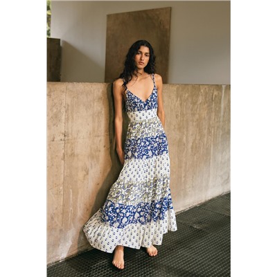 PATCHWORK PRINT PANEL DRESS