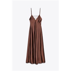 SATIN MIDI DRESS