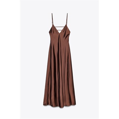 SATIN MIDI DRESS