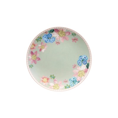 Тарелка закусочная, 20 см, фарфор P, серо-зеленая, Примула, Primula, 63006