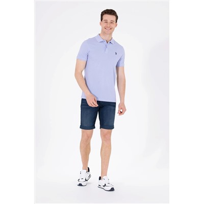Erkek Mavi Basic Polo Yaka Tişört