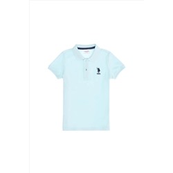 Erkek Çocuk Su Yeşili Basic Polo Yaka T-Shirt