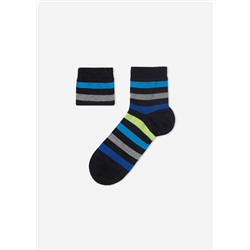 Kurze Socken mit Streifen für Jungen