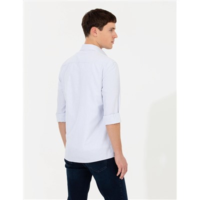Açık Mavi Slim Fit Uzun Kollu Gömlek