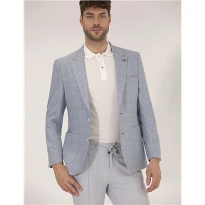 Açık Mavi Slim Fit Ceket