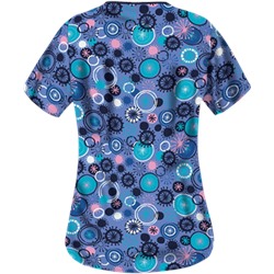 UA Signature Circle Ceil Five-Pocket Print Scrub Top