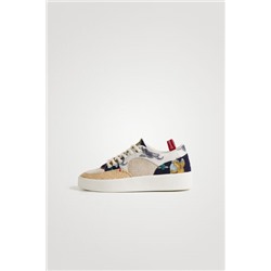 Zapatilla patch con rafia